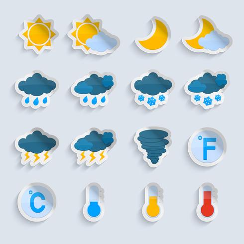 Weather Forecast Paper Set vector