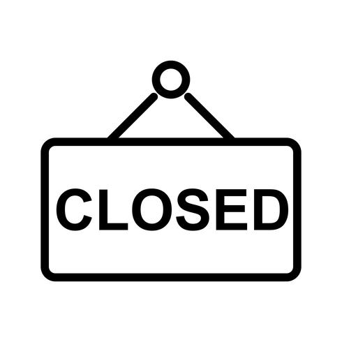 Vector Closed Sign Icon