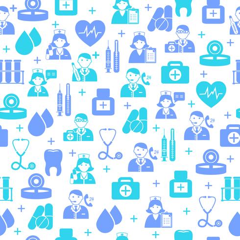 Medical seamless pattern background vector