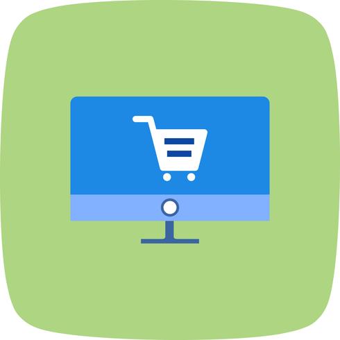 Vector icono de compras en línea