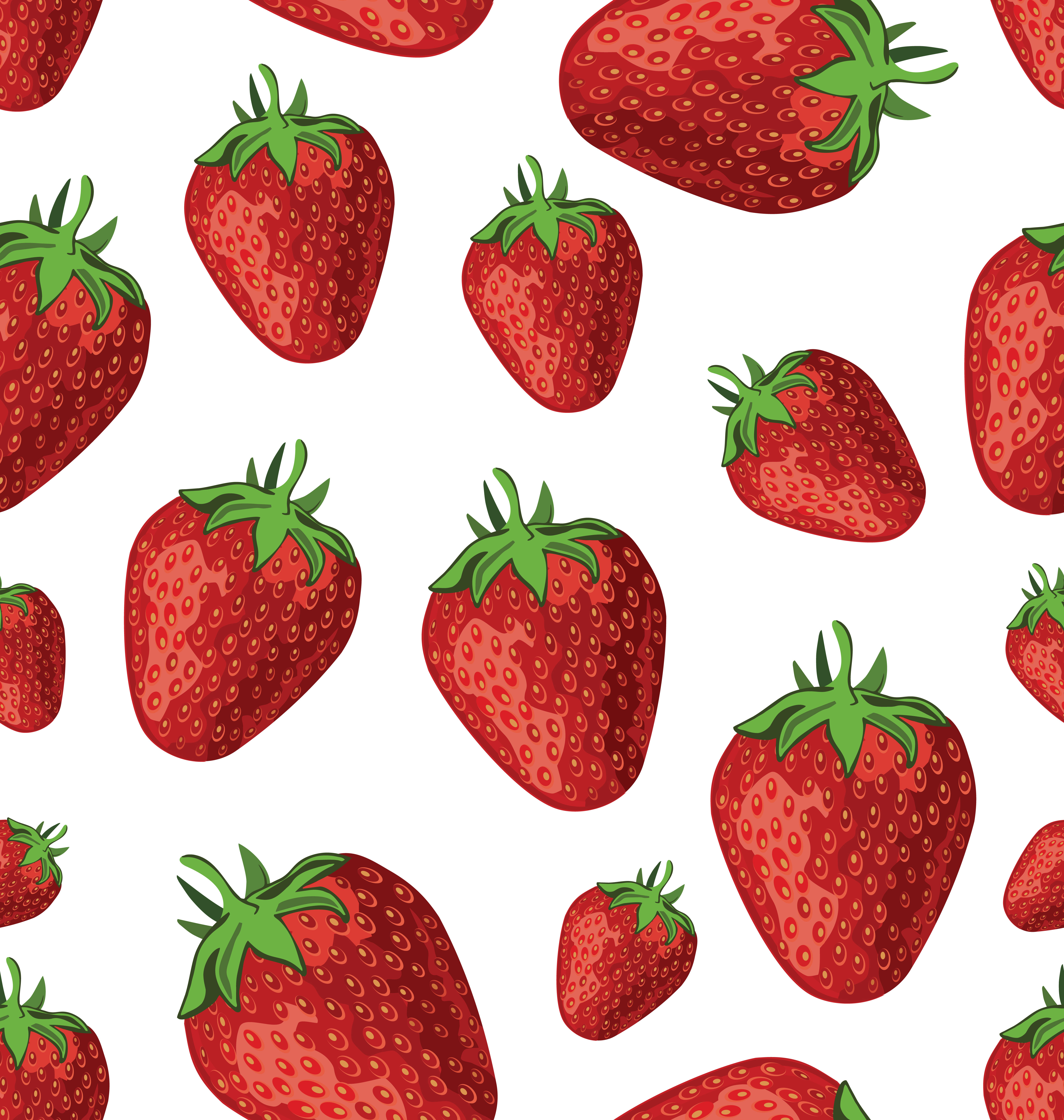strawberries seamless background 436360 Vector Art at Vecteezy
