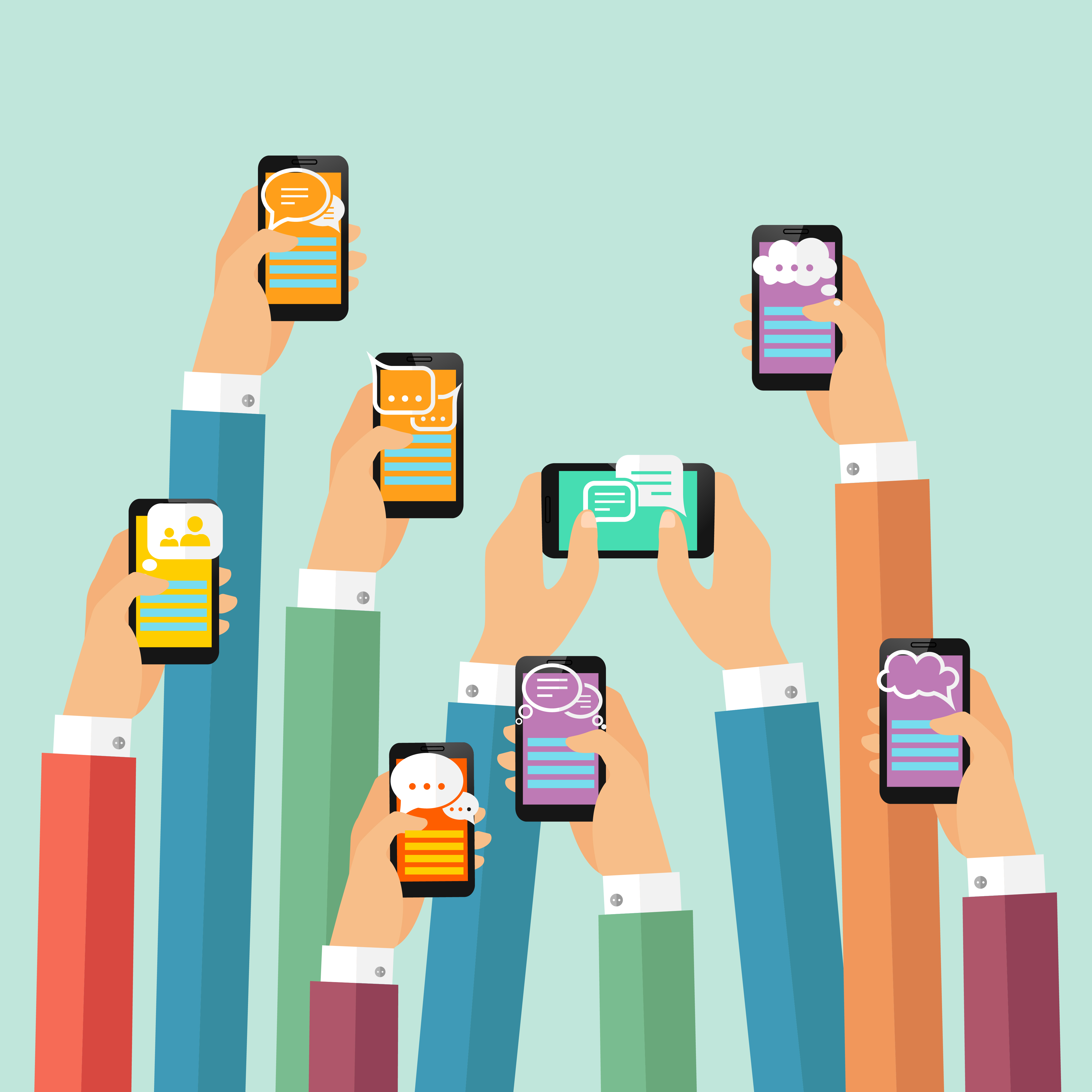 Mobile chat poster 436371 Vector Art at Vecteezy