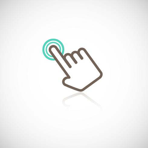Touching hand icon vector