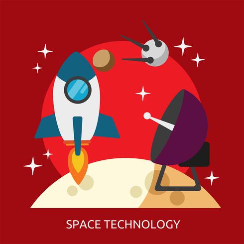 Tecnología Espacial Conceptual Ilustración Diseño vector
