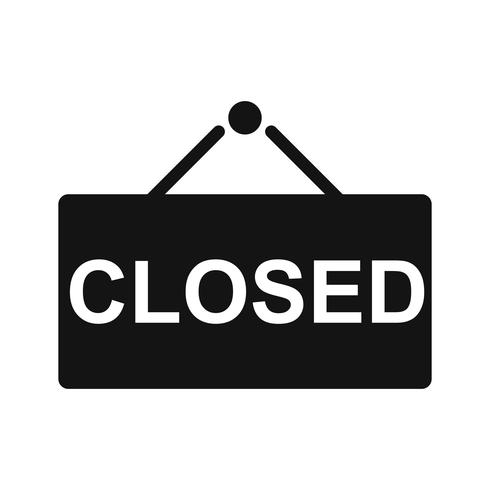 Vector Closed Sign Icon