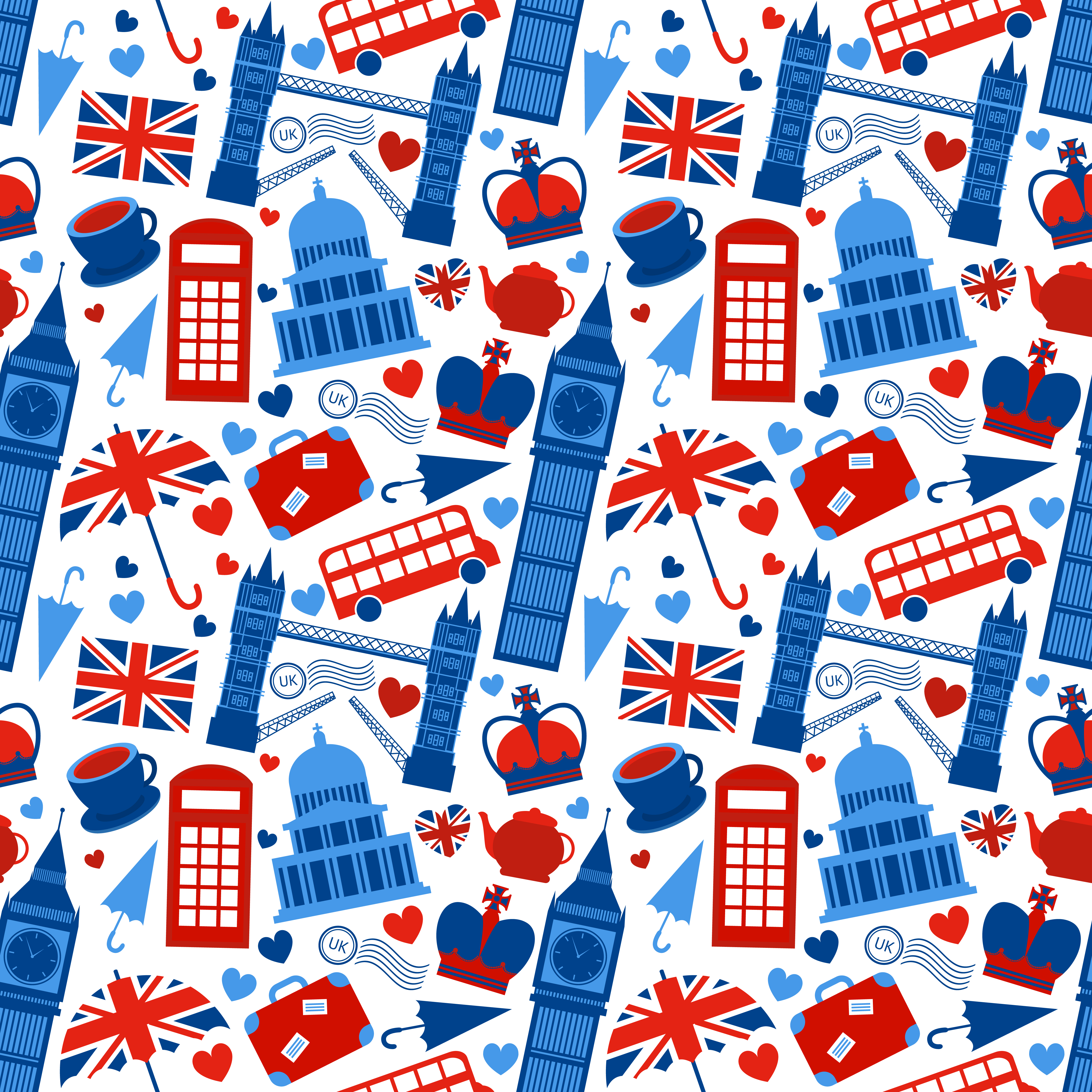 Download Seamless pattern background with London - Download Free ...