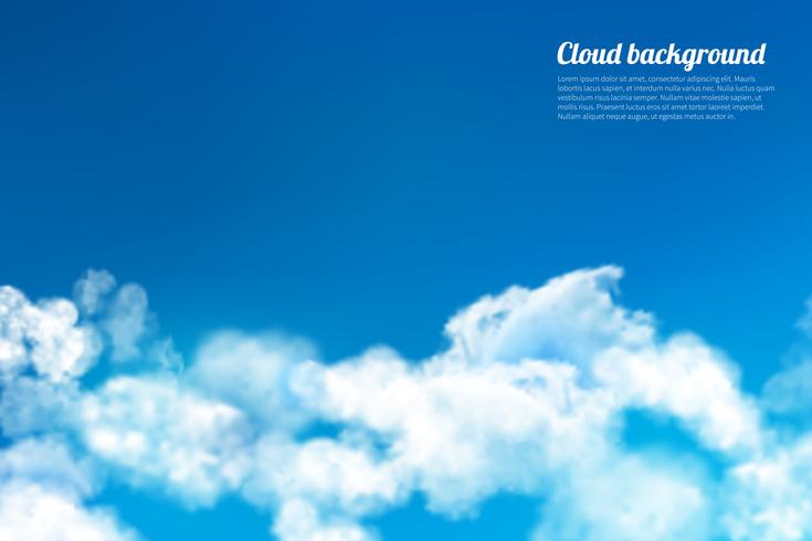 Sky clouds background vector