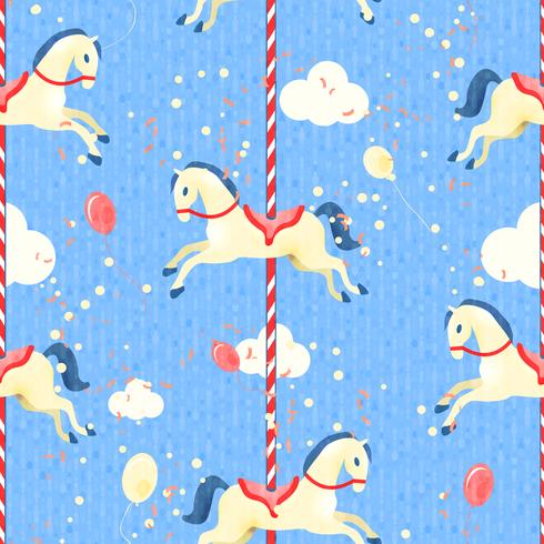 Amusement park seamless pattern vector