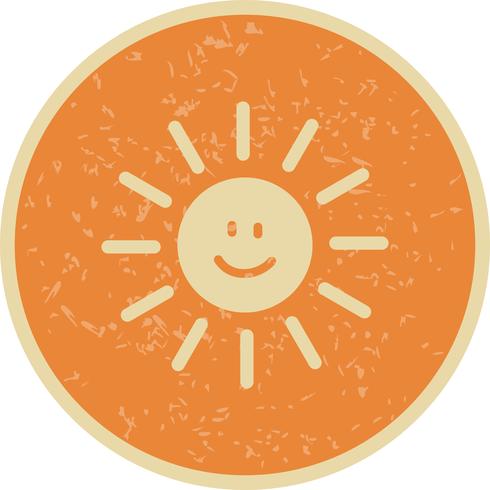 Sun smiling Vector Icon