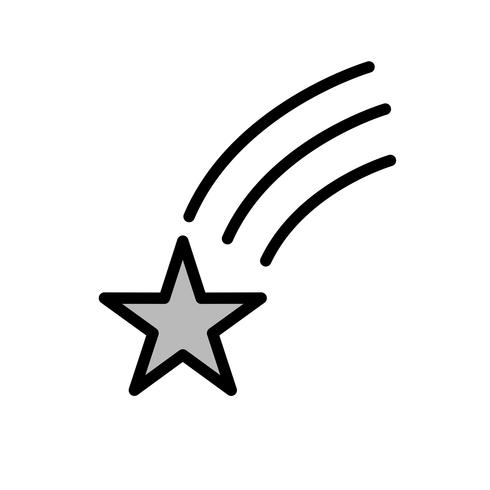 Falling Star Vector Icon