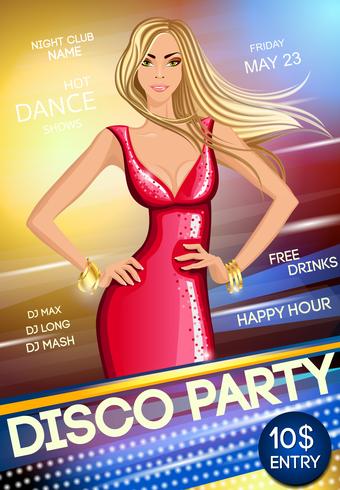 Night club party poster vector