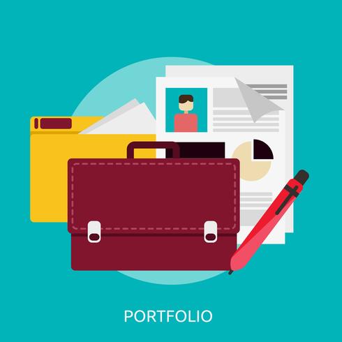 Portfolio Conceptual illustration Design vector