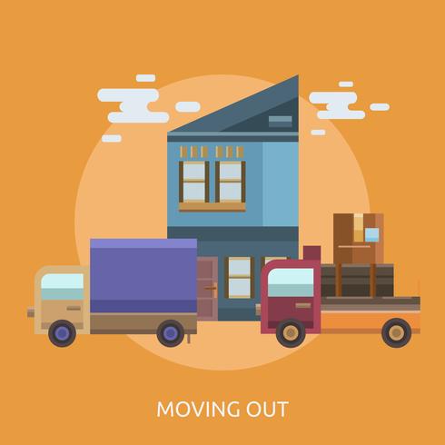 Moving Out Conceptual illustration Design vector