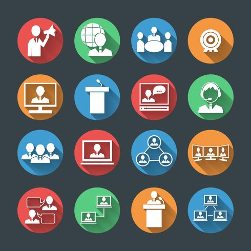 Business People Icons Set vector