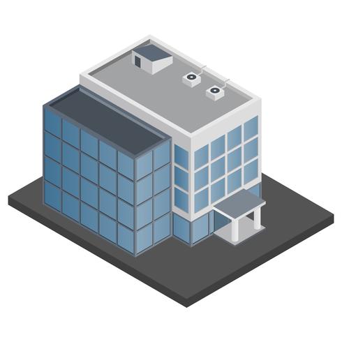 Office building isometric vector