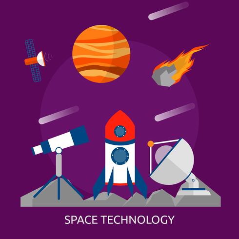 Tecnología Espacial Conceptual Ilustración Diseño vector