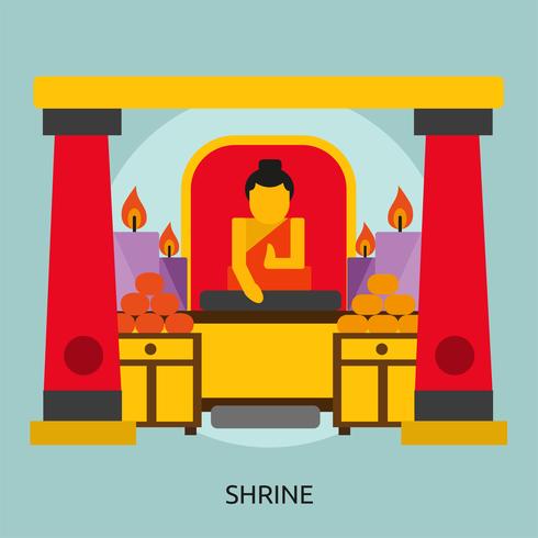 Shrine Conceptual illustration Design vector