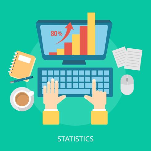 Statistics Conceptual illustration Design vector