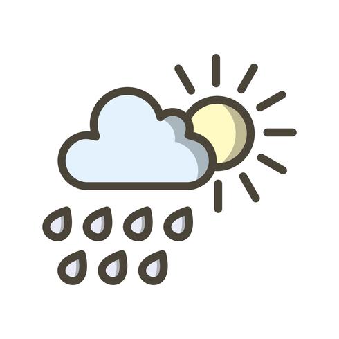 Icono de Vector de lluvia de verano