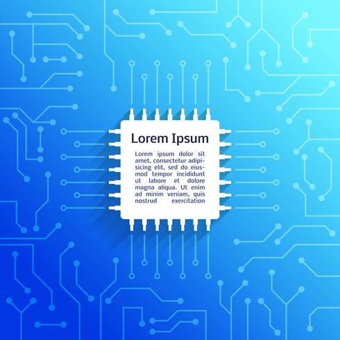 Circuit board blue background vector