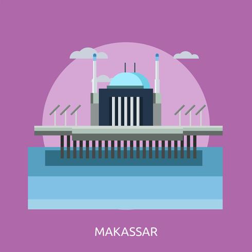 Makassar Conceptual illustration Design vector