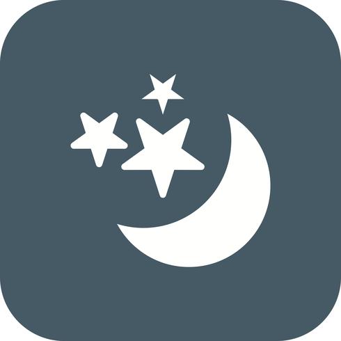 Luna y estrellas Vector icono