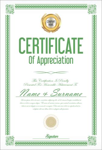 Certificate vector