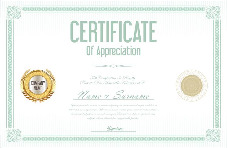 Certificate vector