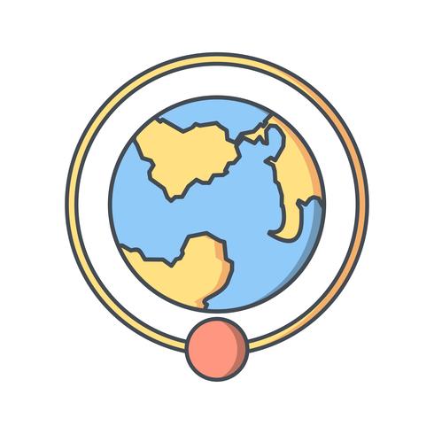 Orbit Around the Earth Vector Icon