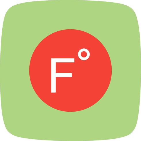 Icono de Vector de Fahrenheit