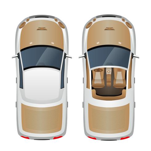 Car top view vector