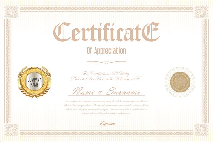 Certificate vector