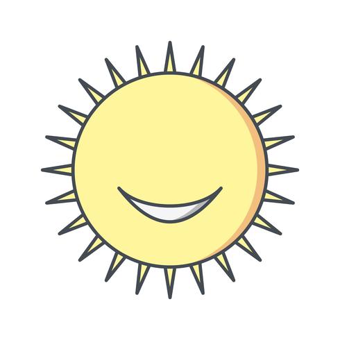 Sun sonriente Vector Icon