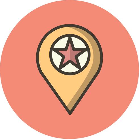  Vector Starred Location Icon