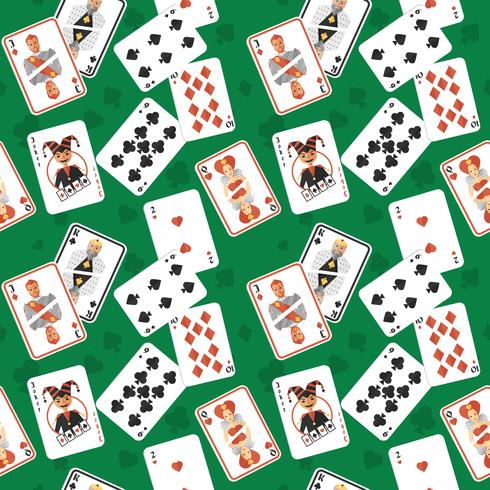 Playing cards seamless pattern vector