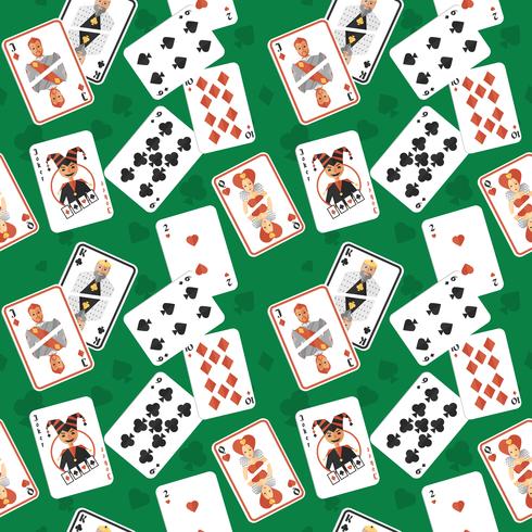 Playing cards seamless pattern vector