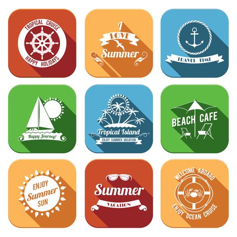 Summer Icons Set vector