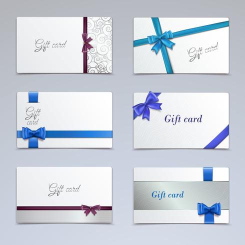 Set de tarjetas de regalo vector