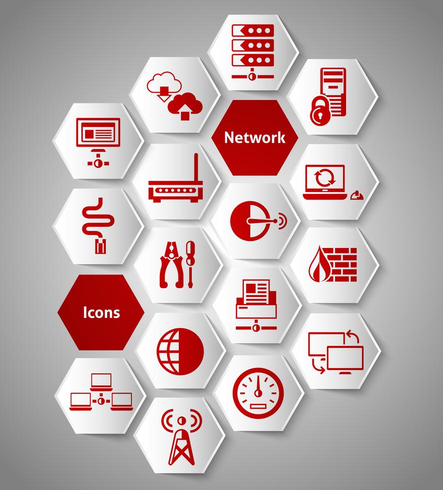 Network stickers set 437449 Vector Art at Vecteezy