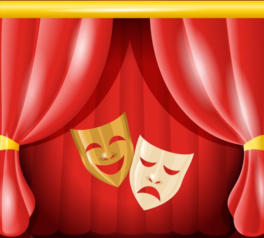 Theatre masks background vector