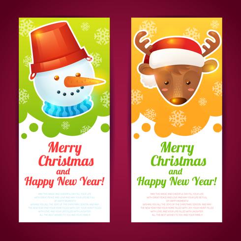 Christmas banner vertical vector