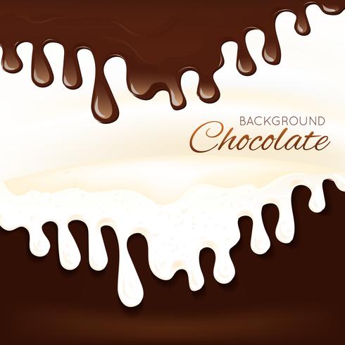 Splash de chocolate con leche vector