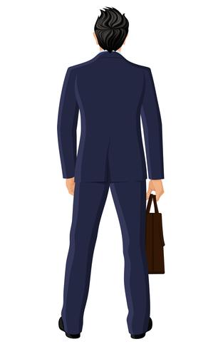 Businessman back view vector