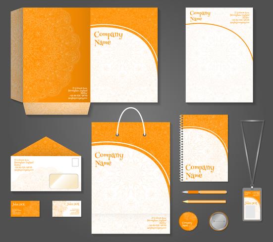 Corporate identity template vector