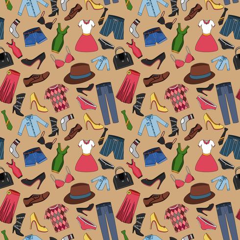 Clothes seamless pattern vector