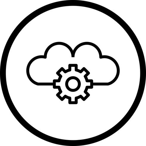 Icono de Vector Cloud Settings