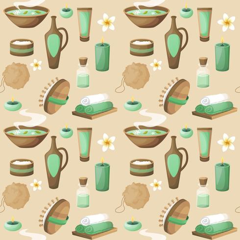 Spa seamless pattern vector