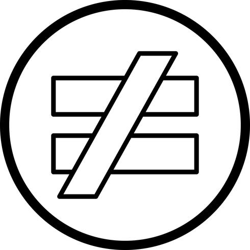 NotEqualTo Vector Icon