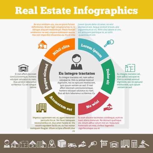 Infografía inmobiliaria vector