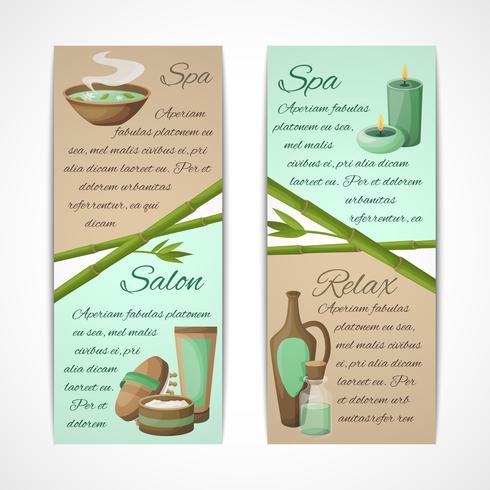 Banners de spa verticales vector